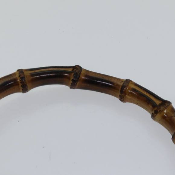 GUCCI Bamboo Hand Bag Leather 2way Black Auth th5241 - Picture 8 of 16